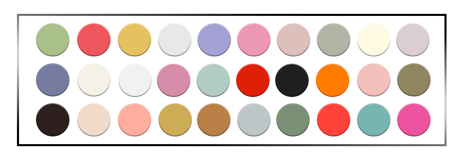 Color palette for Infant Black Hat - Version 3